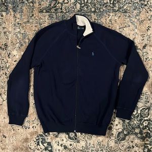 GUC Mens Polo by Ralph Lauren Navy Zip Lightweight Cardigan-Size M